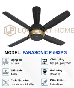 Thông số quạt trần panasonic loại 4 cánh F-56XPG