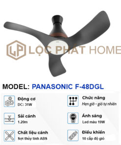 Thông số quạt trần panasonic loại 3 cánh F-48DGL