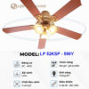Thông số quạt trần 5 cánh gỗ LP 52KSP - 598Y